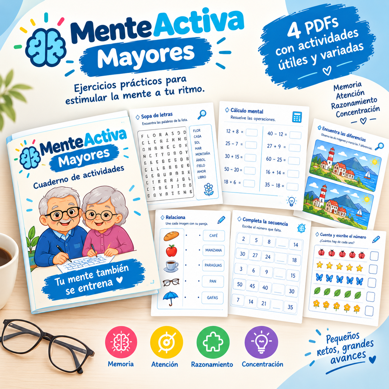Vista del cuaderno MenteActiva Mayores